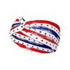 Retro Star Stripe Twisted Sweat Absorbing Yoga Running Headband for Sports and Party Decoration Unisex Stretchy Hair Band