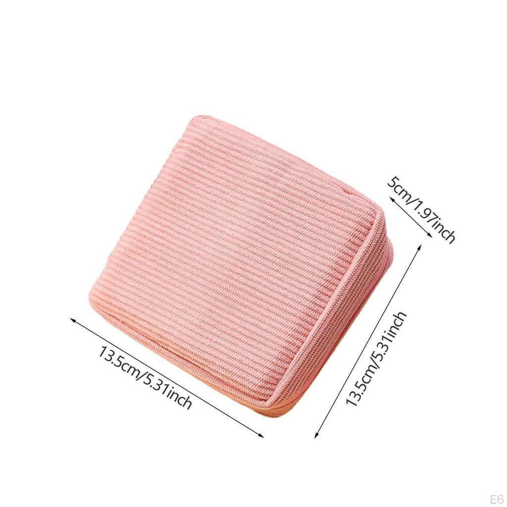 Corduroy Period Bag Makeup Multifunctional Gifts Reusable Mini Cosmetic Bags Pads Bags, for