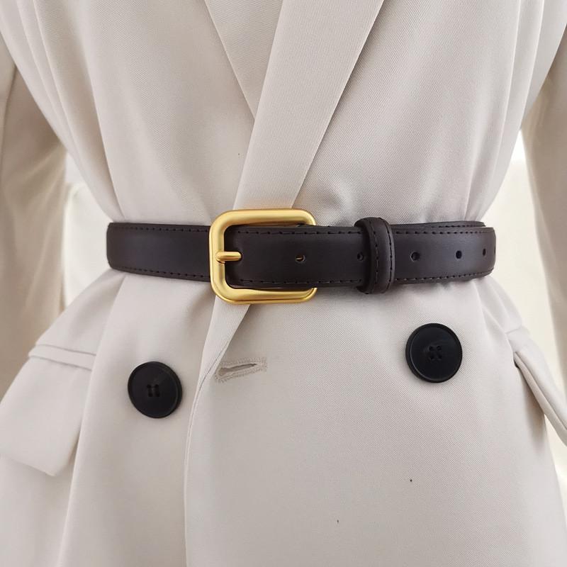 Genuine Leather Womens Belt With Alloy Buckle For Casual And Office Wear
