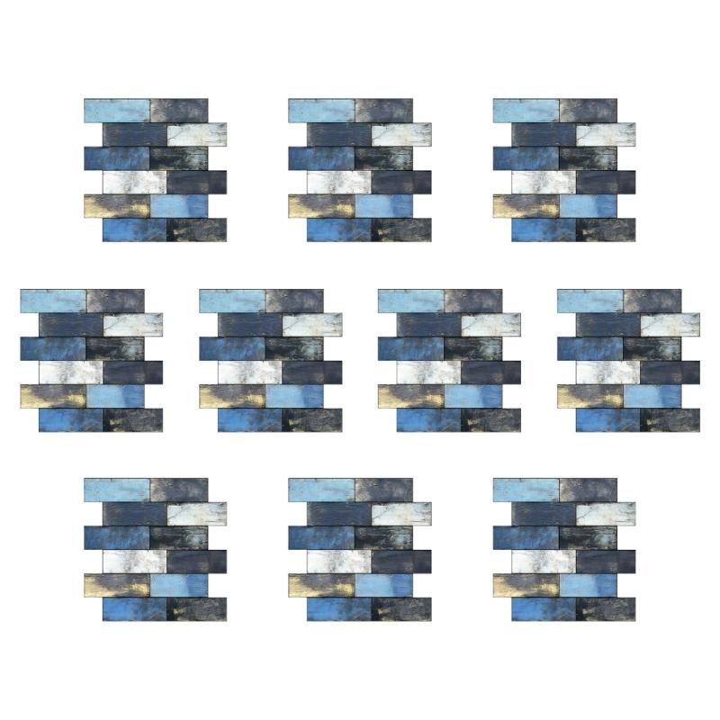10pack Auto Adhesive 3D Brick Texture Wallpaper Waterproof PVC Decals For Backsplash And Feature Walls
