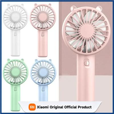Xiaomi מאוורר ידני נייד מאוורר קירור קטן נטען USB ריסים ריסים קריר שקט מאוורר ידני מיני USB נטען שולחני