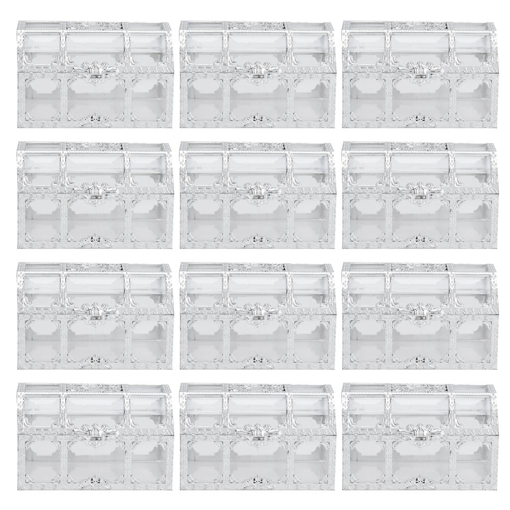 12PCS Hollow Out Candy Box Chocolate Gift Treat Boxes Container Case Wedding Party FavorL Silver