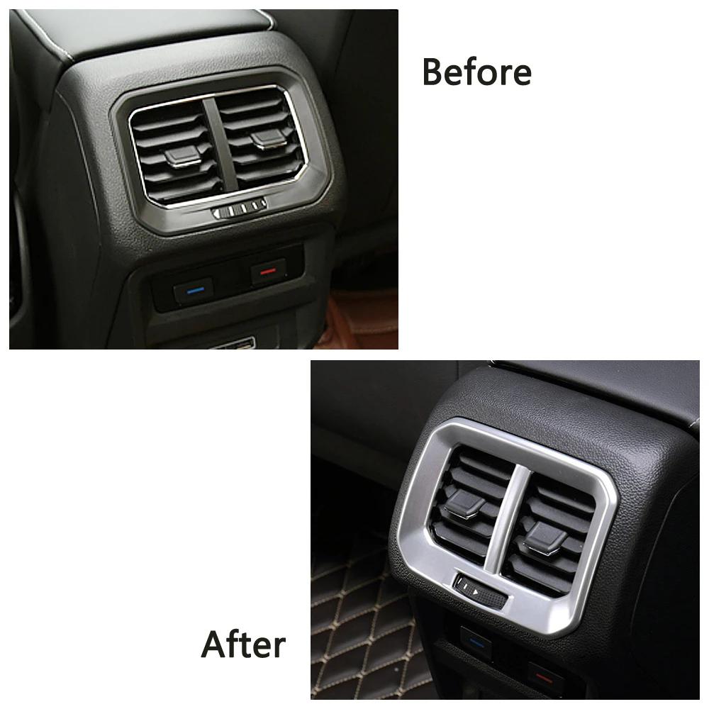 Para Volkswagen VW Tiguan MK2 2017-2019 Consola central Caja de almacenamiento Reposabrazos Caja Toma de CA Ventilación Panel USB Cubierta Embellecedora