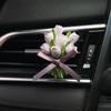 Niche Tulip Car Fragrance Diffuser Stone Flower High-End Light Fragrance Car Air Vent Decoration Ornament