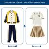 British Style Spring/Autumn Sportswear Three-Piece Set for Primary Students