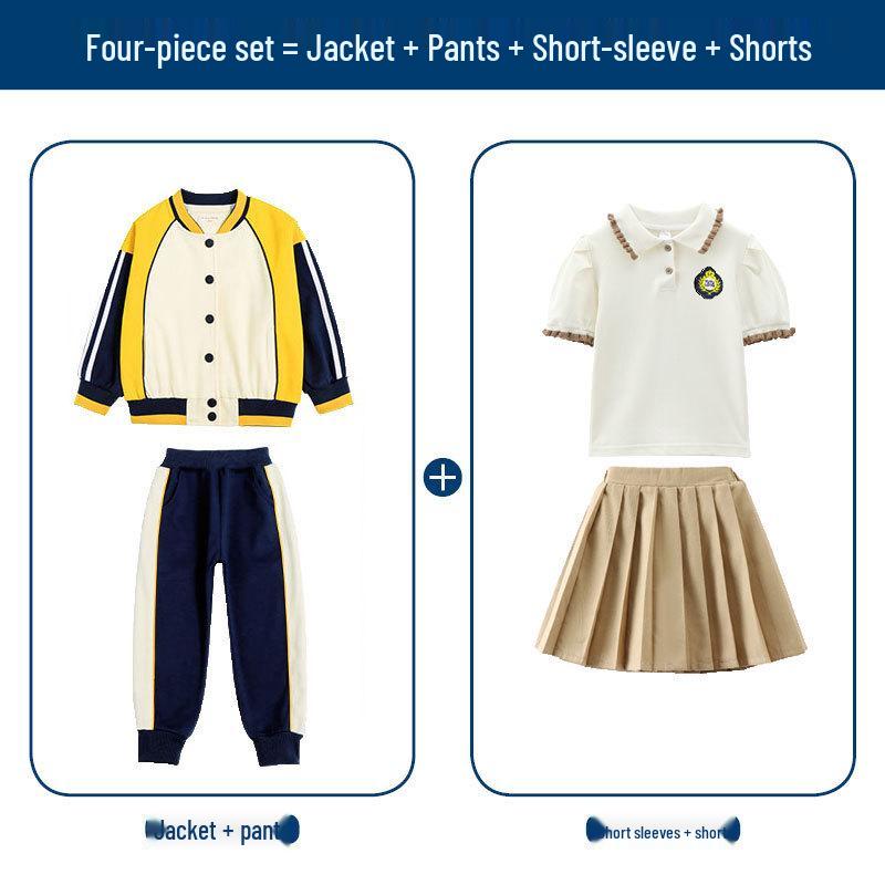 British Style Spring/Autumn Sportswear Three-Piece Set for Primary Students