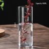High Borosilicate Glass Hydroponic Vase & Desktop Planter - Straight Tube Design for Artistic Arrangements and Moss Ecosystem