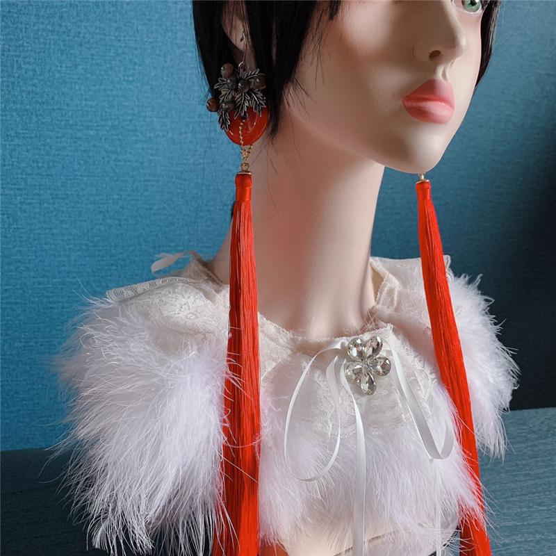 Bohemia Style Earrings Chinese Knot Lantern Pendant Long Tassel Earrings For Women Jewelry Accessories Christmas New Year Gift