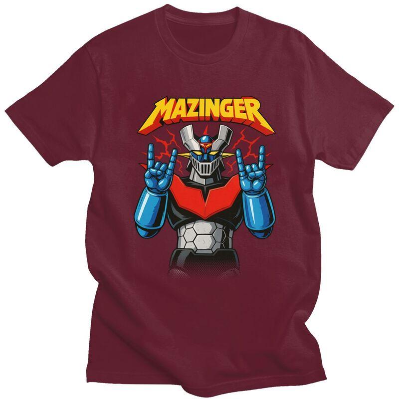 Custom Mazinger Metal T Shirts Unisex Pure Cotton Tee Tops Ufo Robot Grendizer Goldorak Tshirts Tshirt