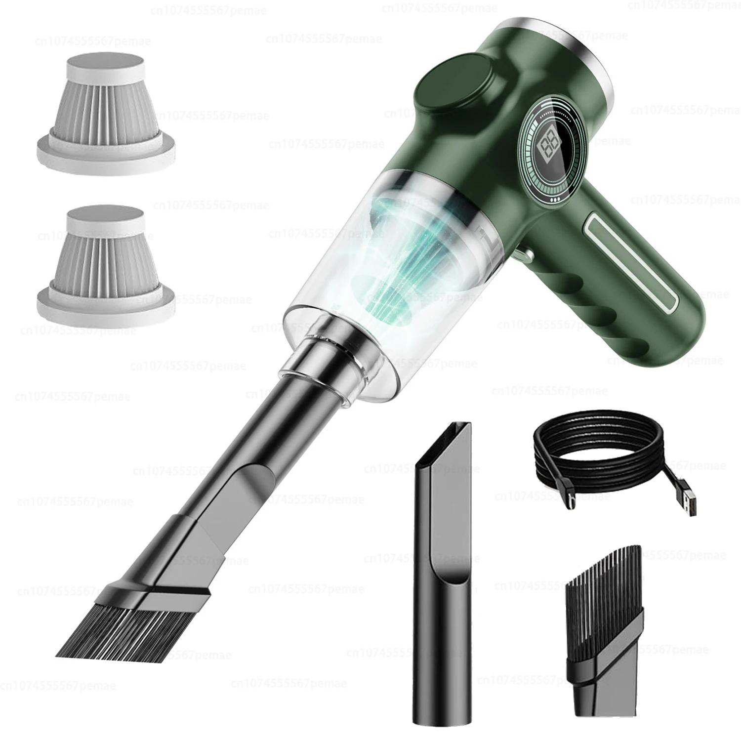 

Новый бесщеточный 290000pa 3 в 1 беспроводной автомобильный пылесос портативный ручной мини-пылесос автомобильная бытовая техника аккумулятор дисплей 2 Pcs Filter зелёный