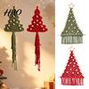 Crafting Supplies for Beginners Braided Christmas Tree DIY Kit, Make 2 Cotton Rope Trees, Boho Knot Craft Creative Gifts Crafters Set with Wooden