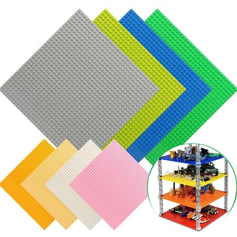 2Pcs 32x32 Dots Double Sided Baseplate for Building Blocks, Classic Brick Board Compatible with Major Brands, Kids DIY Toys