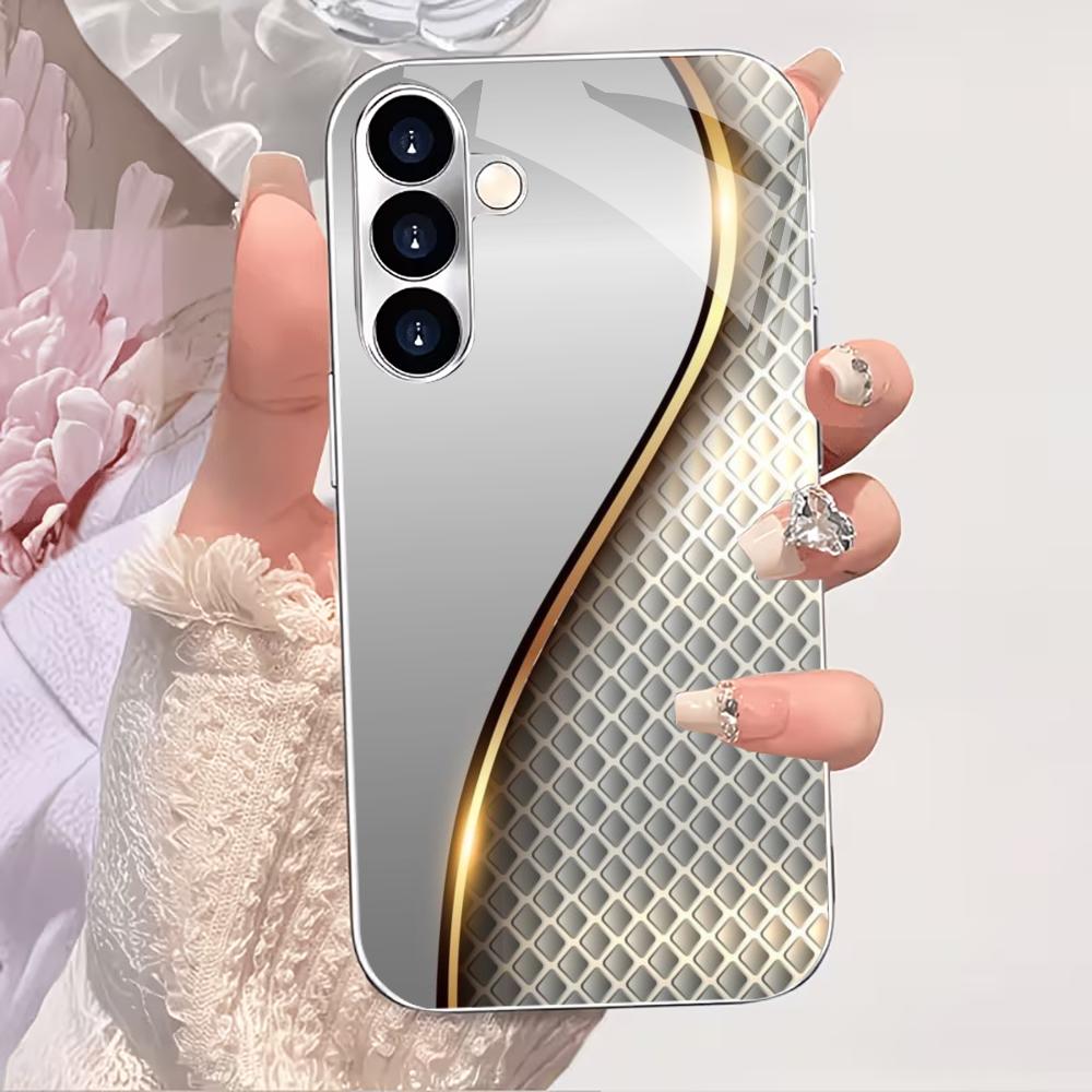 PhoneCase Luxury Simplicity High-end Electroplating Glass PhoneCase for Samsung Galaxy S26 S25 S24 S23 S22 S21 FE,Ultra,Plus