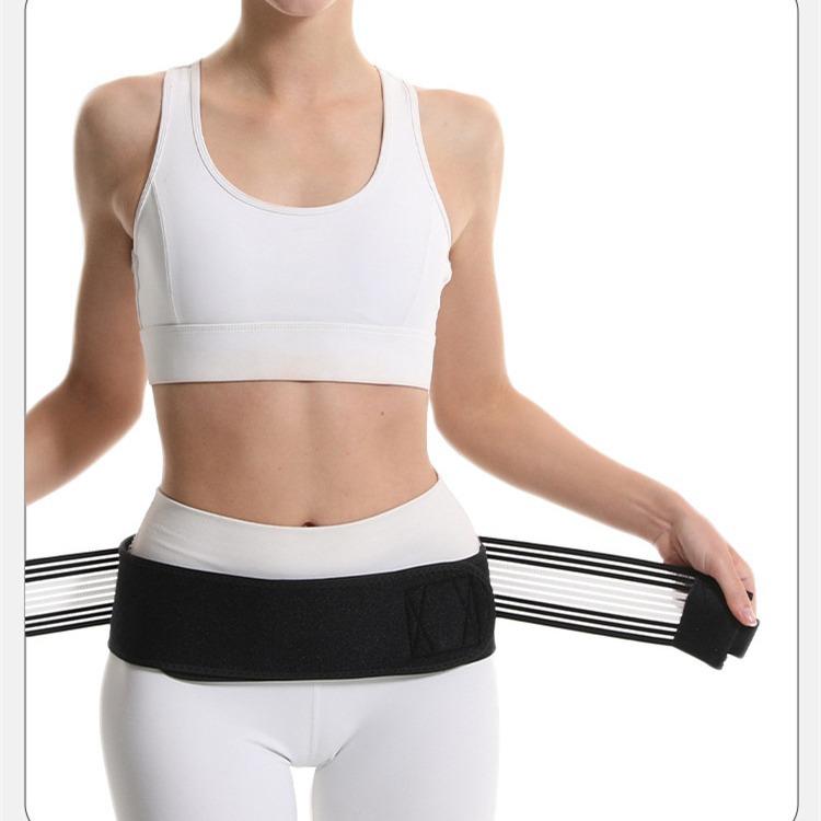 Тазовый пояс Корректирующий тазовый пояс Застежка на живот Артефакт для бедер Восстановление Тазовый пояс После естественных родов Передний пояс для промежности S чёрный
