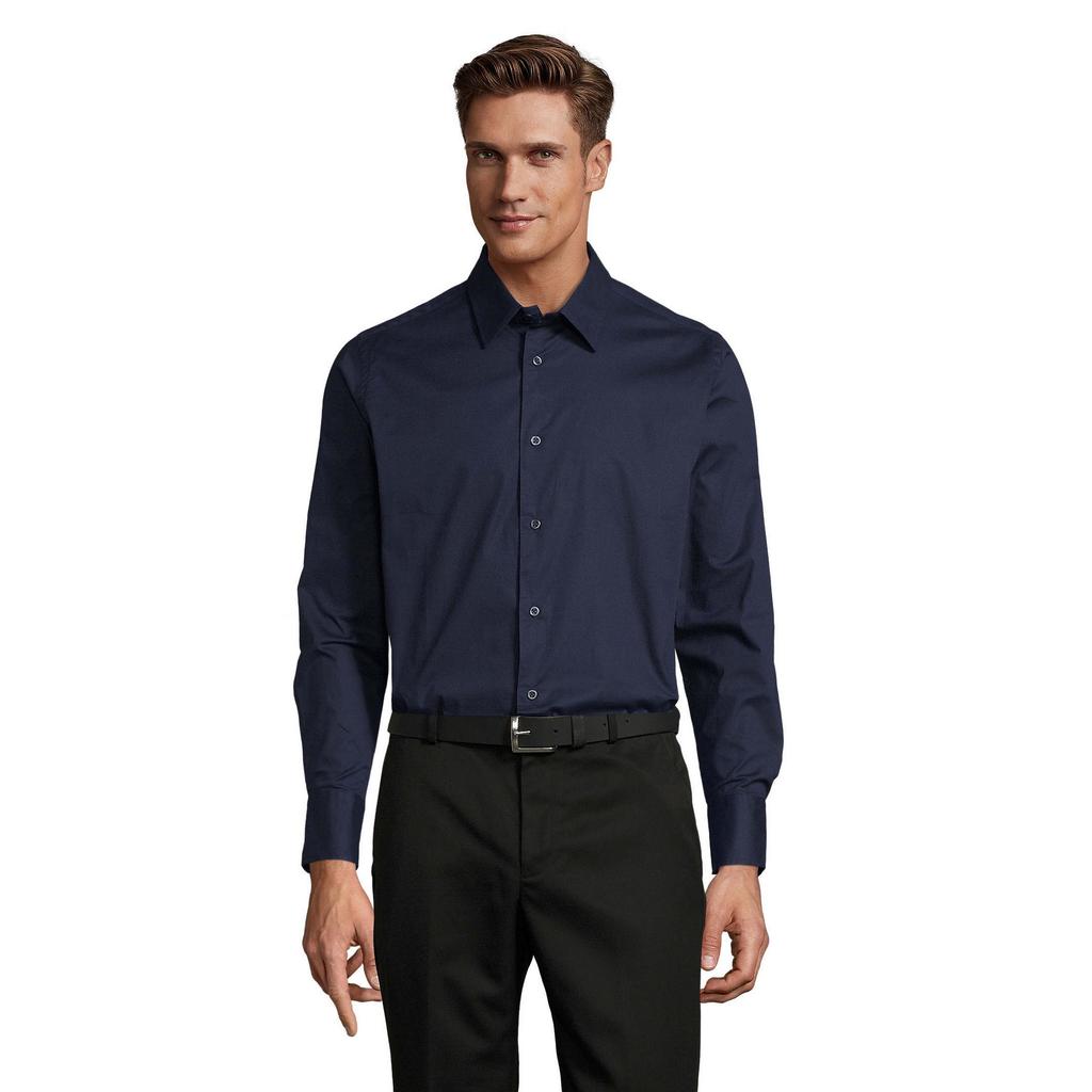 Mens Brighton Stretch Long-Sleeved Business Shirt