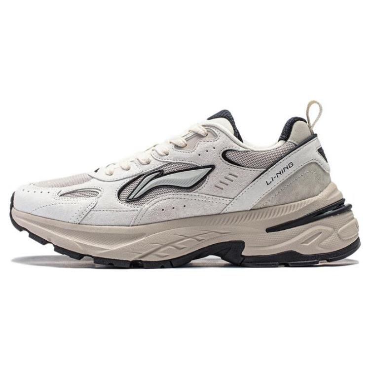 

Li Ning Beicheng Cushioning Slip Resistant Abrasion Resistant Support Low top Chunky Sneakers Men s White Gray AGCT425-1 45