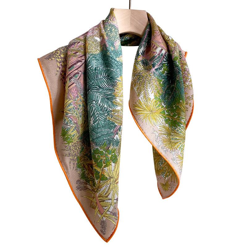 70% wool 30% Real Silk Scarf for Women Shawls Wraps Foulard high quality Scarves Pashmina Female Hijab Bandana bufanda Poncho