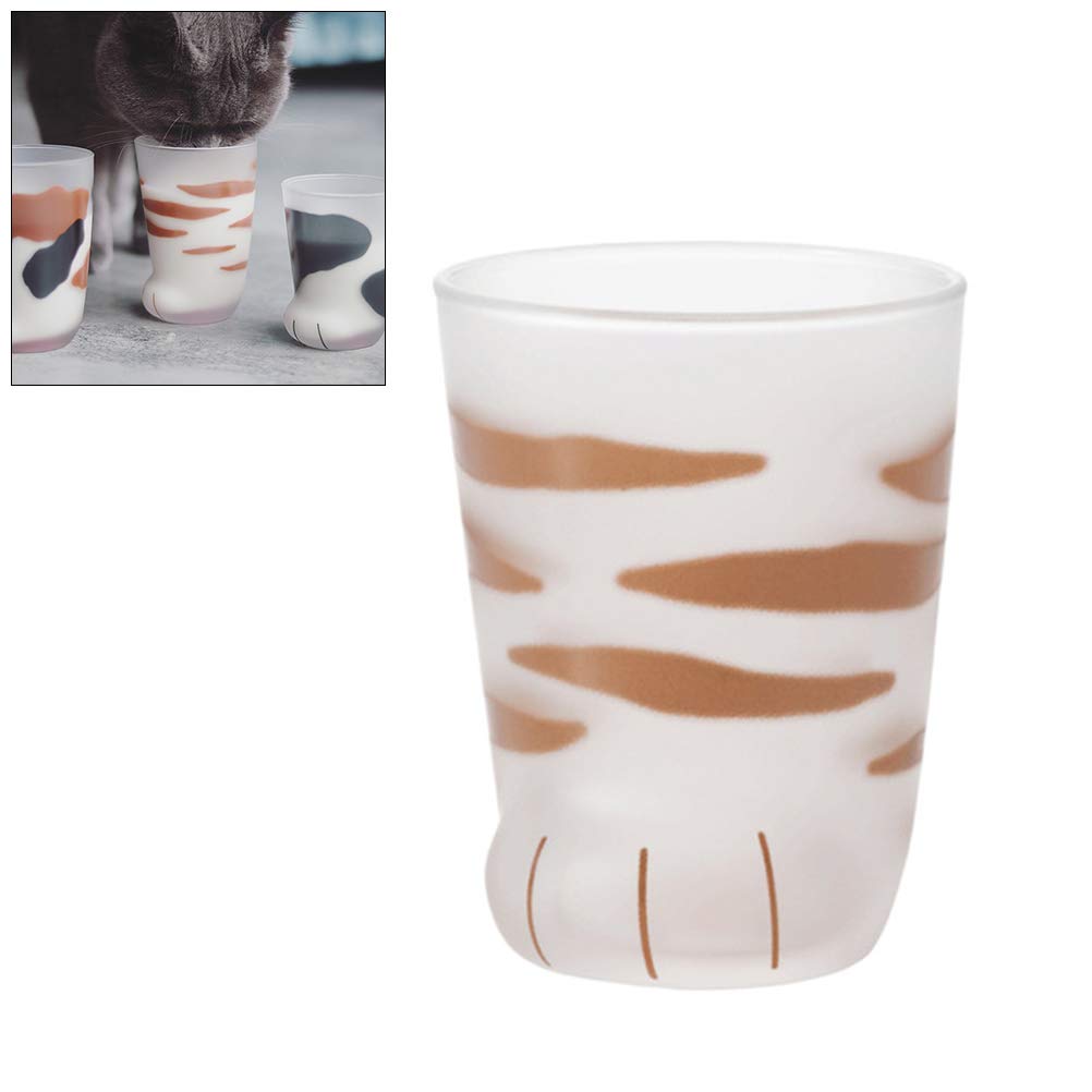 

Besline Набор стеклянной посуды с кошачьими лапками, 2 предмета, Стекло, Милая чашка с лапкой, Подарок, Стеклянная чашка для молочного чая, кофе, Тамблер, Котенок, Майк, Коконеко, Стекло, Котенок, Тигр, 300 мл