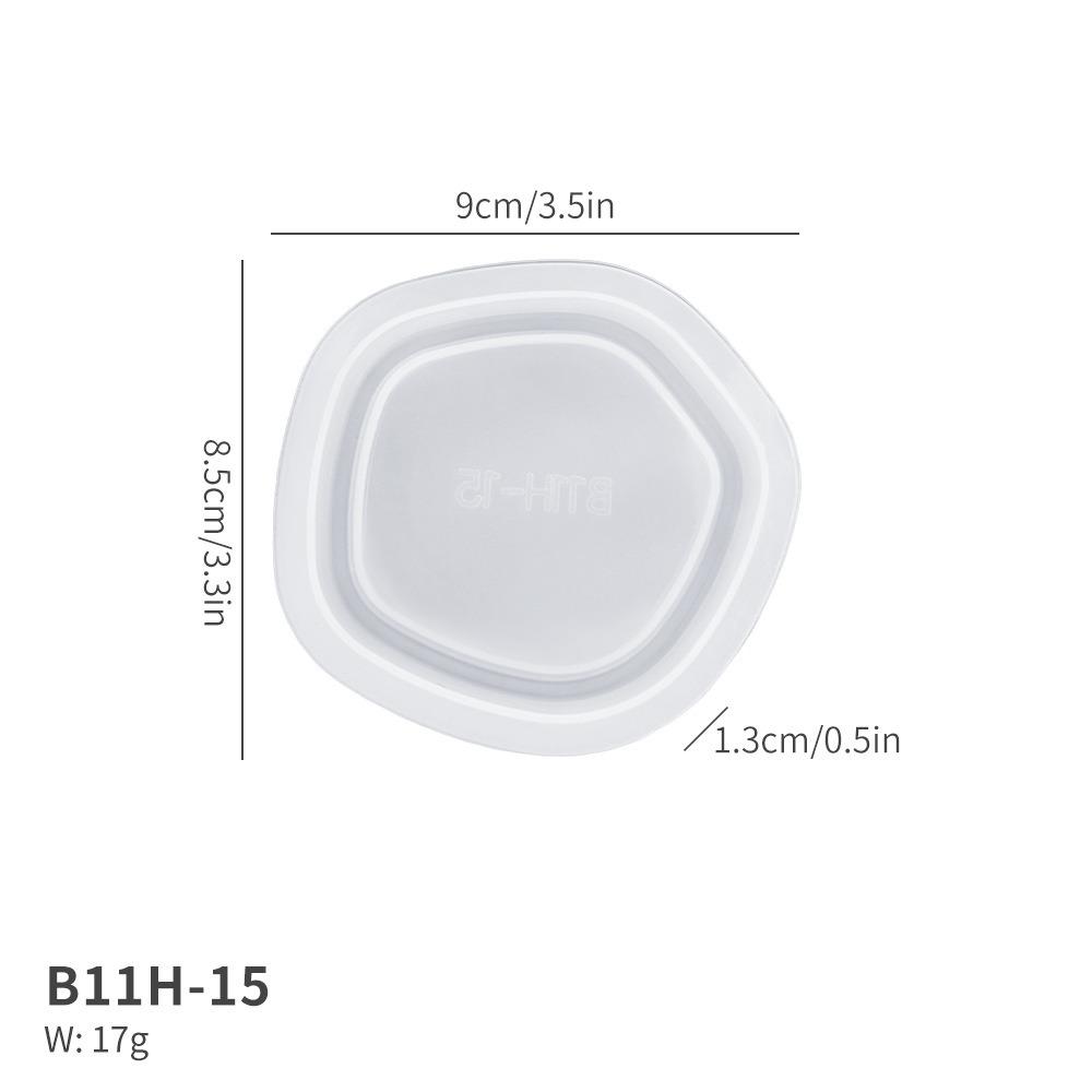 

1Pcs Concrete Cement Coaster Tray Casting Mold Gypsum Paster Pan Mold Jewelry Display Storage Plate Style 1