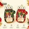 Christmas Tree Hanging Ornament Glove Bottle Opener, Shape Remover with Magnetic Backing, Holiday Kitchen Gadget Accessories Durable Zinc Alloy