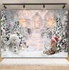 Winter Forest Scene Backdrop for Photography Snow Snowflake Xmas Tree Natural Landscape Christmas Baby Portrait Photo Background