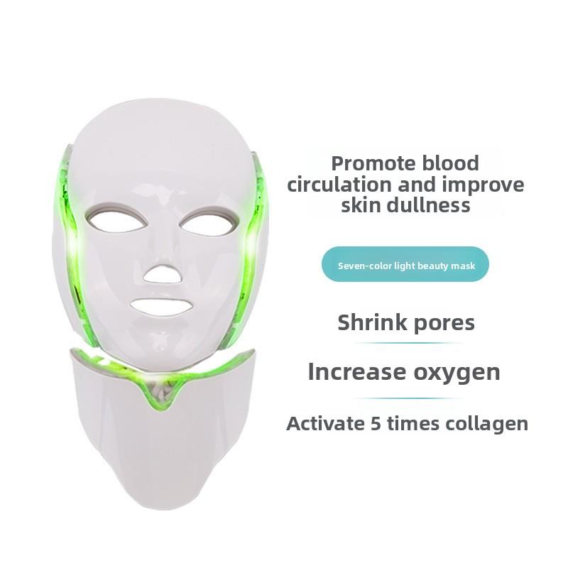 Colorful Face Photon Beauty Mask Household with Neck Skin Care Mask Color Light LED Skin Rejuvenation Beauty Instrument
