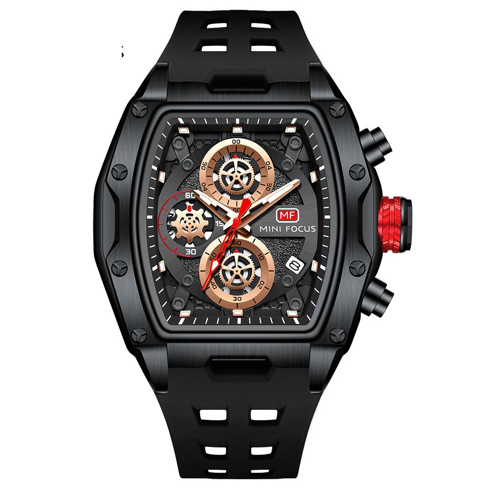 

Часы Track Sports Style Wine Barrel Мужские часы Curved Mirror Hollow Мужские часы