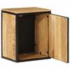 VidaXL Armoire de Salle de Bain, Placard de Toilette avec Porte et Compartiment, Meuble de Rangement, Moderne, Bois Massif 358573