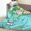 Chiikawa Fishing Plush Blankets Child  Flannel Throw Blanket For Bedroom Warm Soft Custom Quality Bedspread Birthday Present