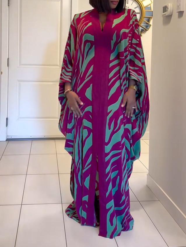 Dubai 2025 Holiday Beach Cape Cardigan: Women's 3D Printed Casual Long Robe