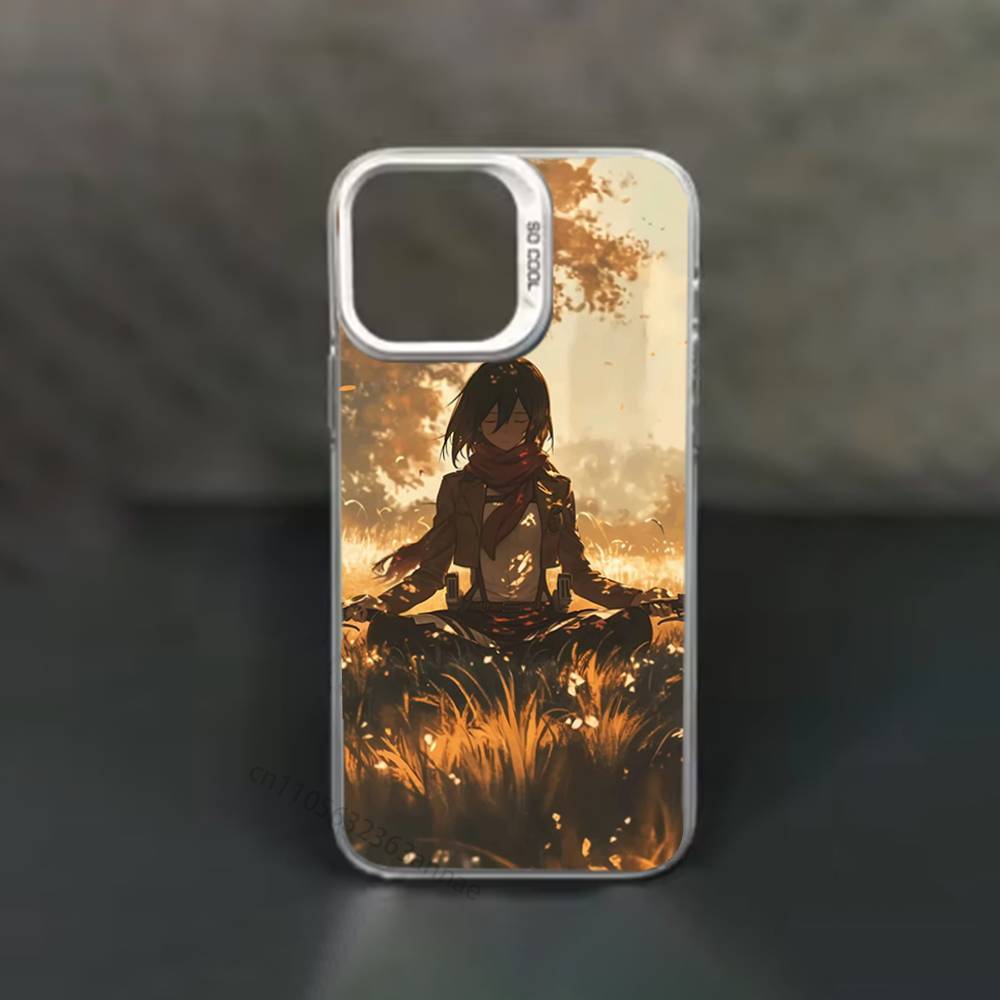 Attack On T-Titan Mikasa Phone Case for iPhone 15 16 Pro Max Air SE 11 13 Pro 14 Plus 12 11Pro 15Pro Max 16e Cover