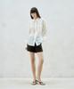 Rie Striped Sheer Shirts White