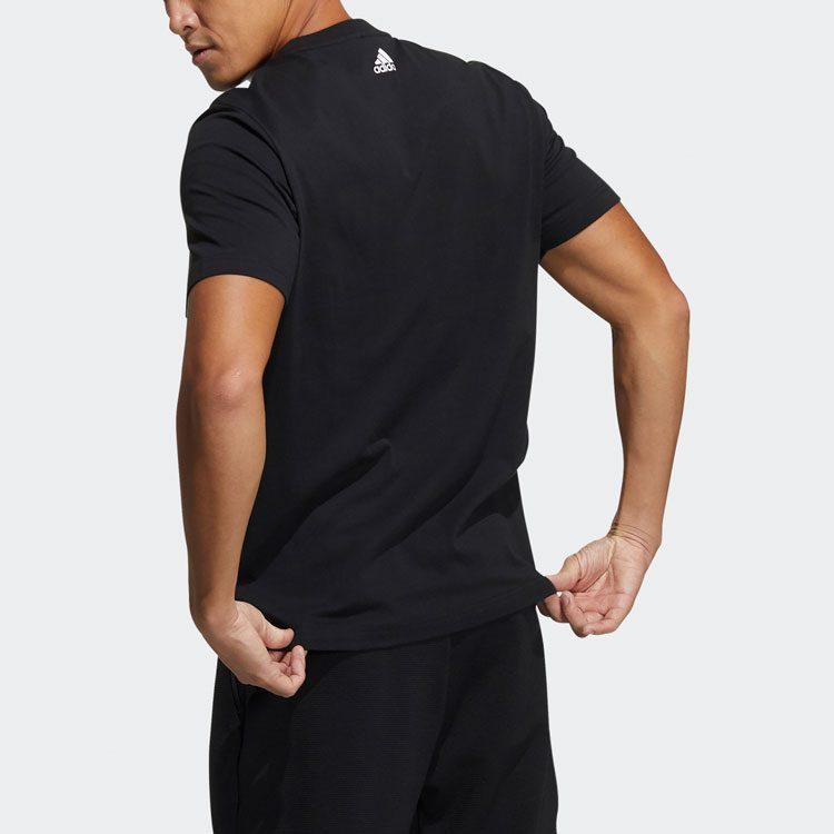 Adidas T Shirts Men's Black Crew Neck Moderate Straight Fit GP0965