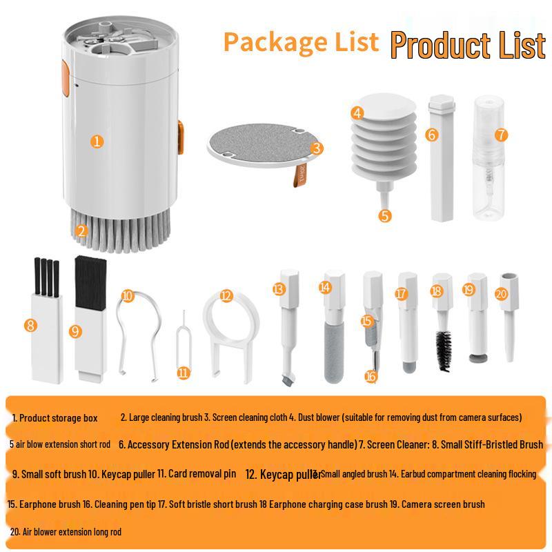 Multifunctional Gadget Cleaning Set: Keyboard, Camera, Headset & Screen Cleaner