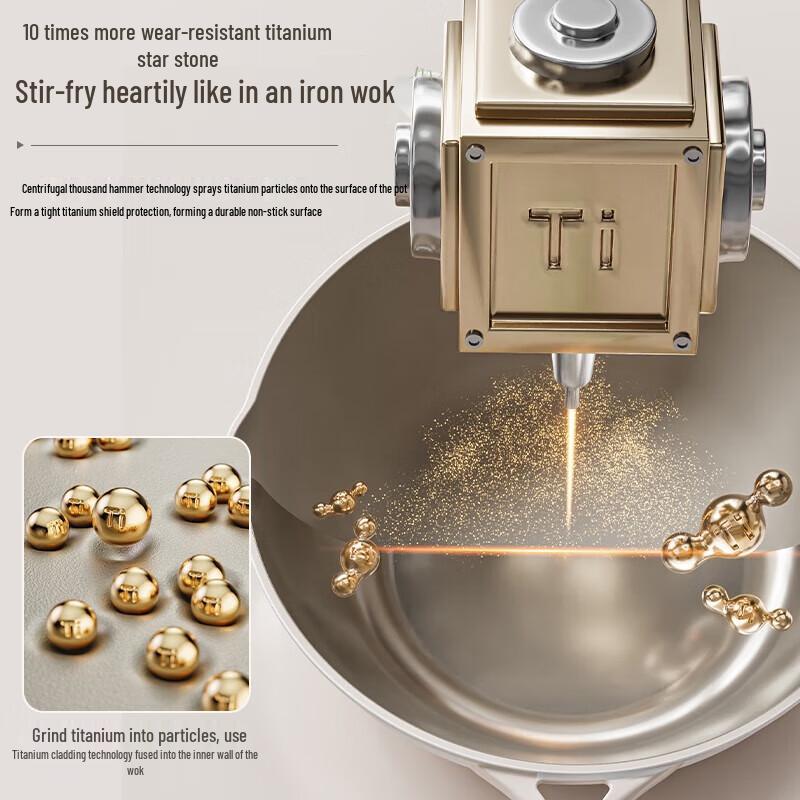 Aishida 30cm Non-Stick Titanium Ceramic Wok