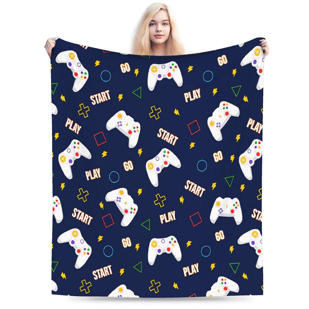 The Evolution of Video Game Blanket Soft Funny Plush Bedding Throws For Child Home Decor Flannel Bedspread Bed Cover