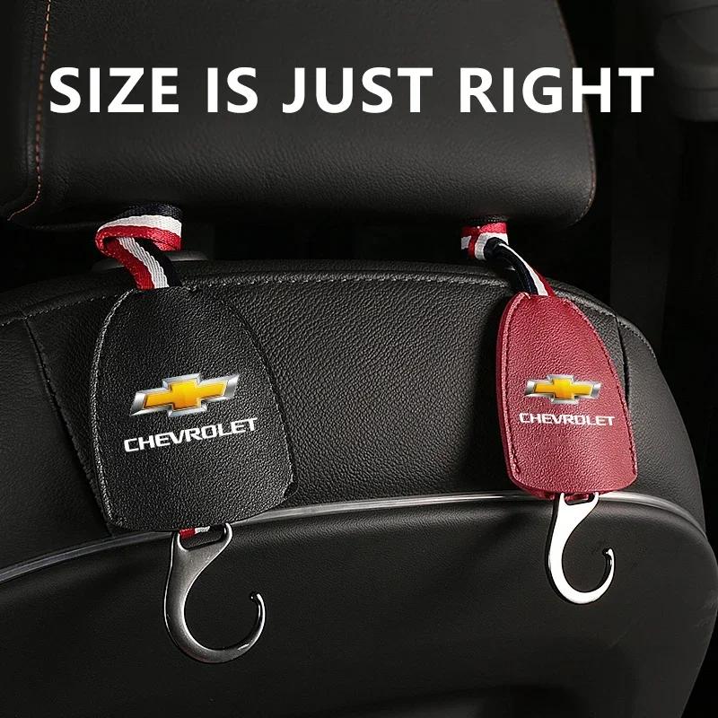 1pcs Leather Car Seat Back Hooks Portable Hanging Bag Rack For Chevrolet Colorado Cruze Spark Captiva Malibu Trax Aveo Camaro