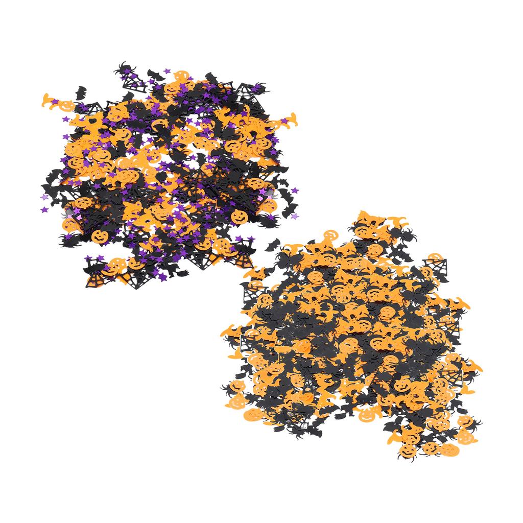 200g Halloween Confetti Halloween Party Table Scatter Confetti Pumpkin Spider Webs Foil Metallic Seq