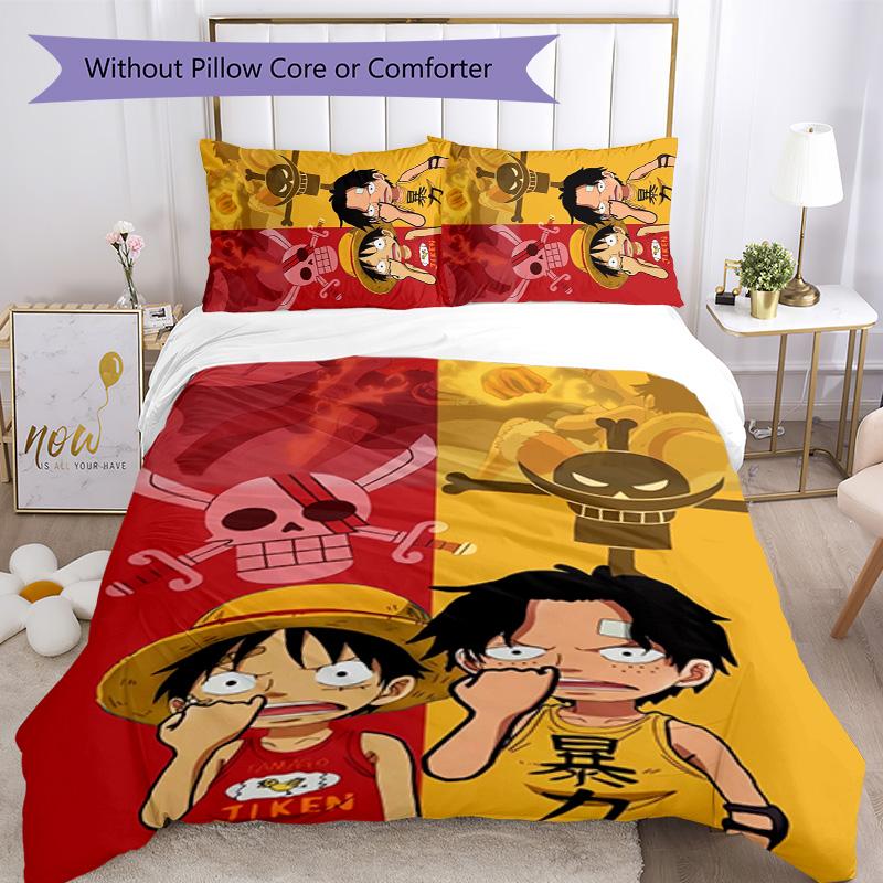 ONE PIECE 3pcs Bedding Set Duvet Cover Closure Includes 1 Duvet Cover & 2 Pillowcases for All Seasons Bedroom Home Dorm Decor