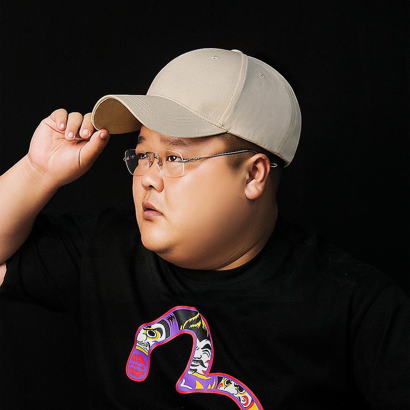 In Stock: Large Adjustable Cotton Baseball Cap, Plus Size, for Men and Women, Solid Color, Extra Large Duckbill Design