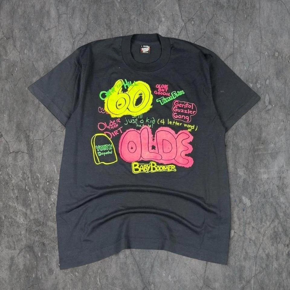 

VTG 90 s 60yr OLD Birthday Baby Boomer Funny Humor Old Age Gifting/ Men s Sz L M