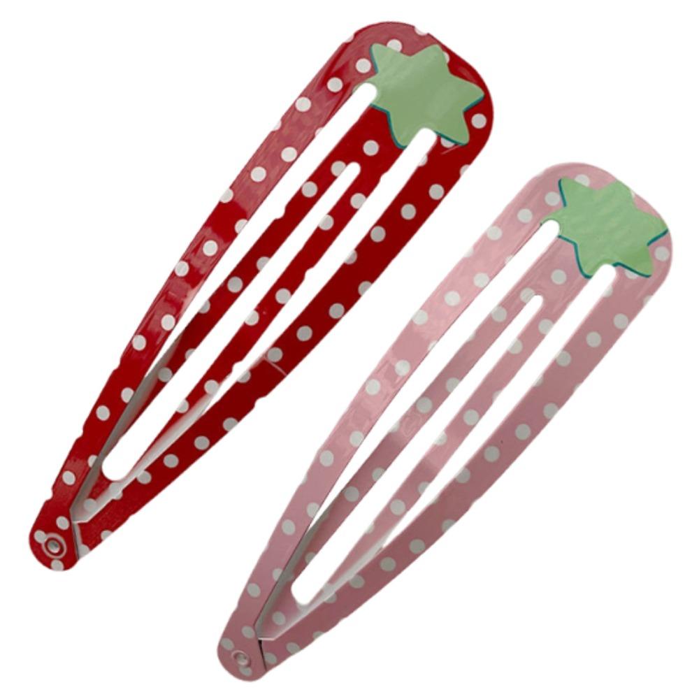 

2Pcs Strawberry Extra-large Hair Clips Fruit Series Funny Hair Grip Curtain Clip Daily Wearing 2Pcs Strawberry