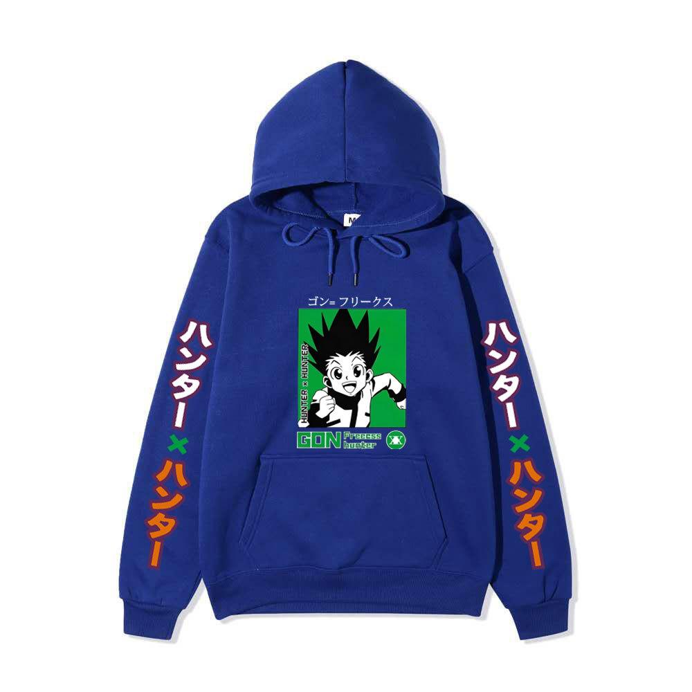 Japanese Anime Hoodie Sweatshirt Hunter X Hunter Graphic Printing Sweatshirts for Fans Casual Autumn Winter Fleece Streetwear