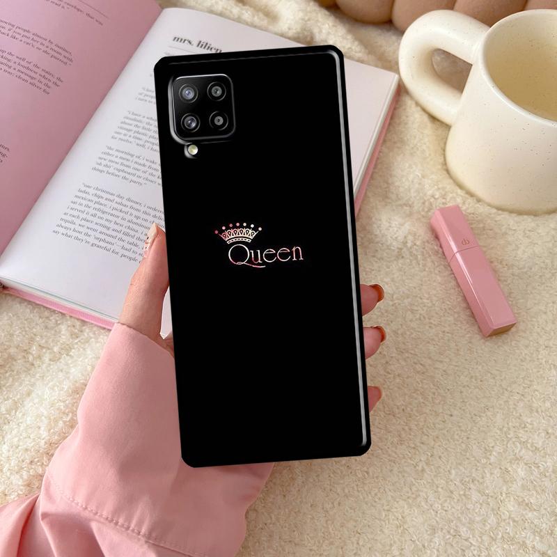 Queen King Crown For Samsung Galaxy A55 A35 A15 A32 A12 A22 A52 A54 A34 A14 A56 A36 A26 A16 A13 A53 A06 Case