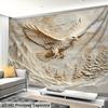 1Pc - Ultra Large Size- 2D Printing Exquisite Eagle Relief Landscape Photo Huge Digital Printing Tapestry, Aesthetic High-Defini
