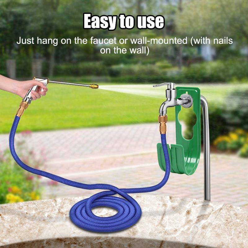 Wall Mounted Hose Organizer Garden Yard Pipe Holder Hosepipe Watering Hook Wash Car Hose Hanger Storage Rack Black/green