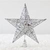 Home Navidad Glitter Iron Gold Christmas Decoration Christmas Tree Top Star Tree Ornaments