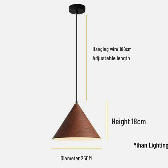 Walnut Pendant Light for Japanese Restaurant, Retro Hotel, Bar, Minimalist Cafe, and Bedroom
