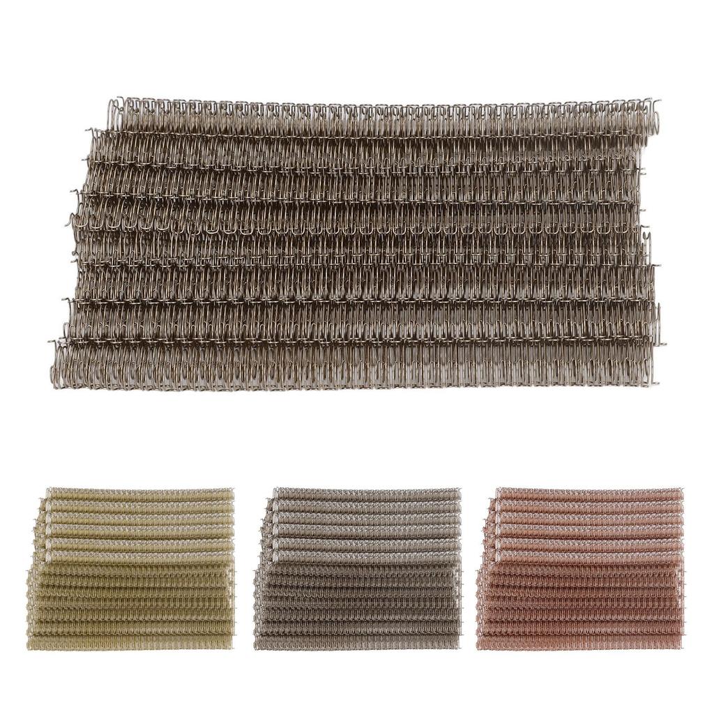 100Pcs Double Loop Wire Binding Spine 100 Sheet Capacity 3:1 Pitch 34 Loop 12.7mm Diameter Set Kit F
