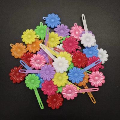 10 Stück/Los Bunte Blume Schleife Haarklammer Kunststoff Haarnadel Rosa Rot Haarspange Haarspangen Schnappspange Für Mädchen Haarschmuck